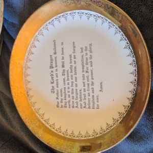 Vintage Sabin 22k Crest-o-Gold Lord's Prayer collectors' plate